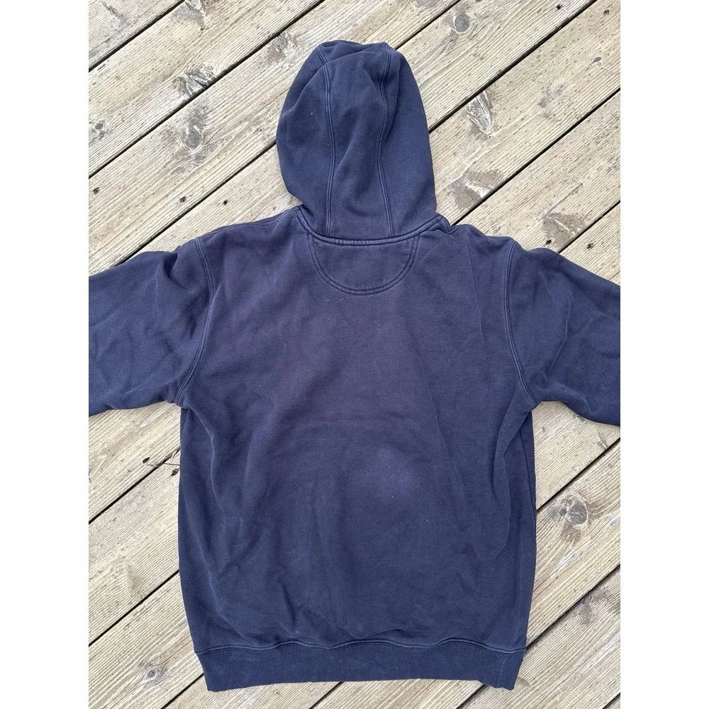 Carhartt Hoodie L Faded Black Distressed Heavyweight Workwear Hooded
